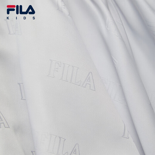 FILA Children's Clothes Short Skirt 2026 Summer New Style Girls Medium Waist Loose Flower Bud A-Line Skirt Cold Stone White-WT 140