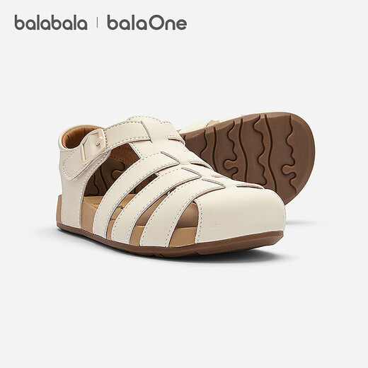 BALABALA balaOne children's shoes children's sandals girls' shoes 2026 summer new breathable casual shoes off-white 10301 28 (foot length 16.8-17.2/inner length 18.3)