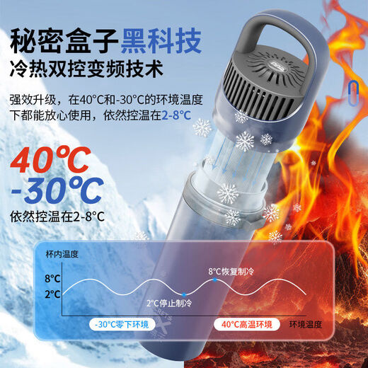 Shantou Lincun islet refrigeration box portable rechargeable car-specific small refrigerator can be used for aircraft refrigeration cup crimson single refrigeration ai automatic constant refrigeration cabin + cold storage set + cup sleeve
