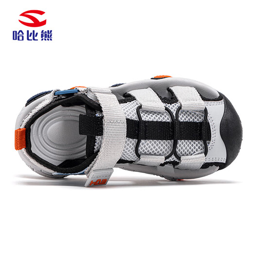 HOBIBEAR children's shoes summer boys outdoor hollow toe sports sandals lightweight girls beach shoes 621310 gray black 36