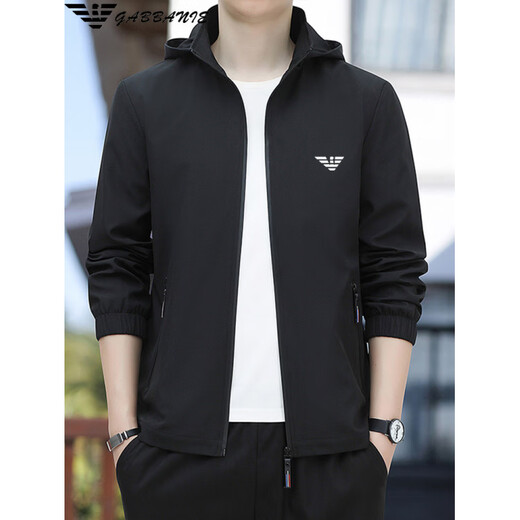 EA7 Armani high-end men's jacket spring and autumn 2026 new handsome thin casual tops large size blue spring and autumn M 90-105Jin Jin equals 0.5 kg