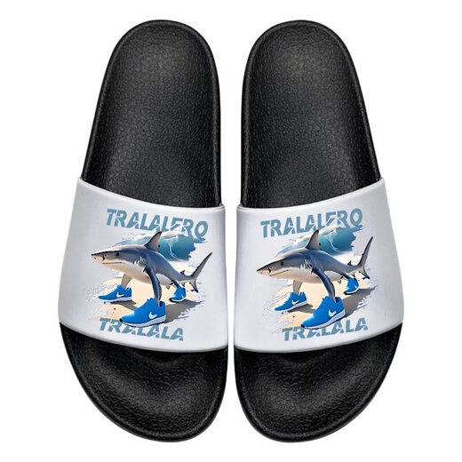 Foreign classics of mountains and seas new cartoon indoor boys summer soft-soled children's slippers non-slip boys home flip flops classics of mountains and seas collection 2-white 37.5 240mm one size too small