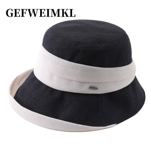 GEFWEIMKL Japanese Japanese Paper Fisherman Hat Women's Summer Breathable Sun Hat Women's 2026 New Outdoor Sun Shade Hat Women Black M(56-58cm)
