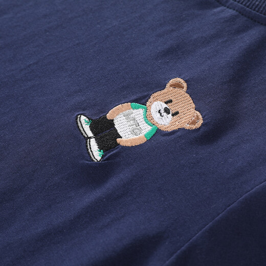 Montagut girls 2026 new ins Korean bear embroidered long-sleeved T-shirt spring and autumn versatile loose cotton bottoming shirt top