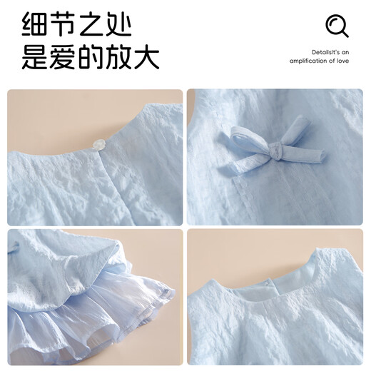 MS.PUALA girls baby dress summer Korean style infant sleeveless three-dimensional butterfly vest long skirt MX363 yellow 80