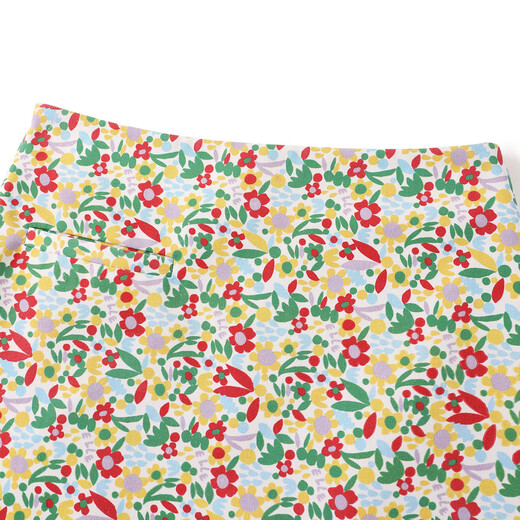 ELLE KIDS children's clothing floral print A-line culottes girls summer new French holiday bud-lined skirt