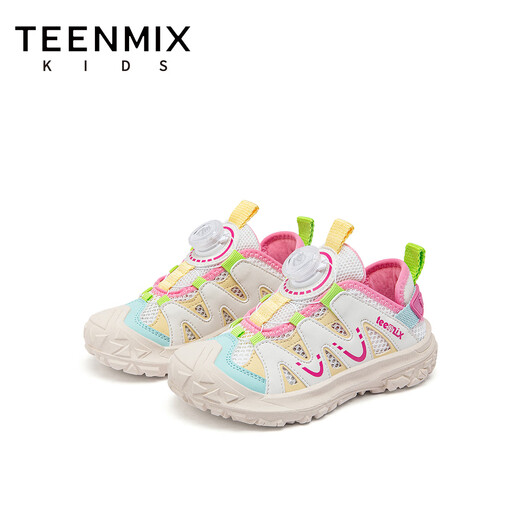 Tianmeiyi Children's Shoes Girls' Shoes 2026 New Summer Breathable Mesh Shoes Soft Sole Comfortable Breathable Children's Sports Shoes Peach Pink 31