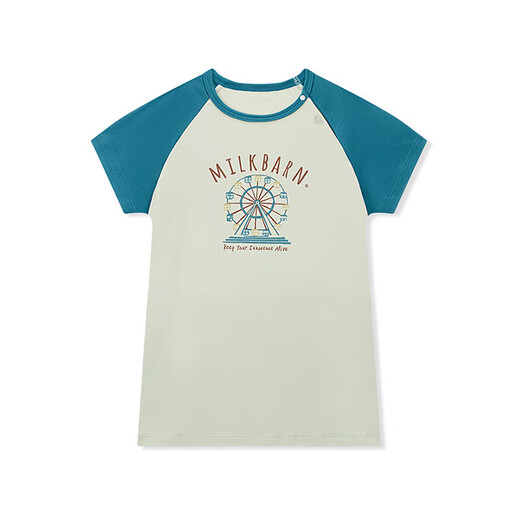 Milkbarn children's short-sleeved dress girl's summer style princess dress baby dress Menghai Wandering 73 cm