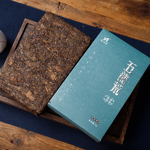 Anhua Black Tea Wulong Wilderness Black Tea Handmade Fu Brick Original Leaf Golden Flower Tianjian Fu Brick Tea Anhua Black Tea 2Jin Jin equal to 0.5kg 1 box