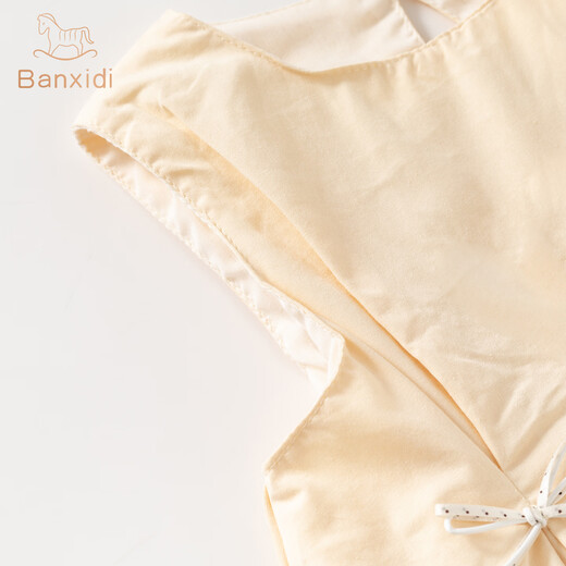 Banxidi girls dress spring 2026 new style baby princess dress suit one-year-old dress spring and autumn children's skirt beige 90