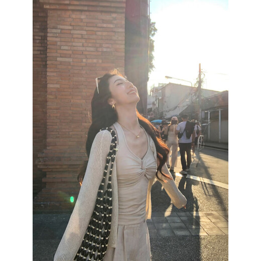 MULVAN White Tea Moonlight Hollow Linen Lyocell Sunscreen Knitted Cardigan Women's Thin Air Conditioning Cover Small Jacket Black Pre-sale S