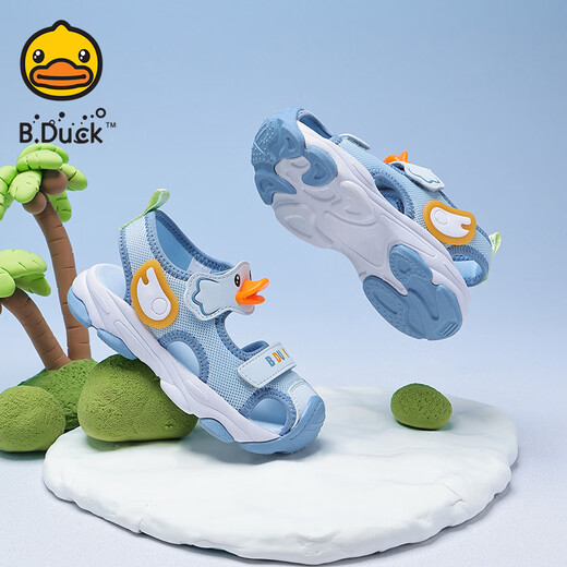 B.Duck Little Yellow Duck Children's Shoes Children's Sandals Functional Shoes Summer Girls' Outdoor Baotou Sports Shoes Boys' Baby Beach Shoes
