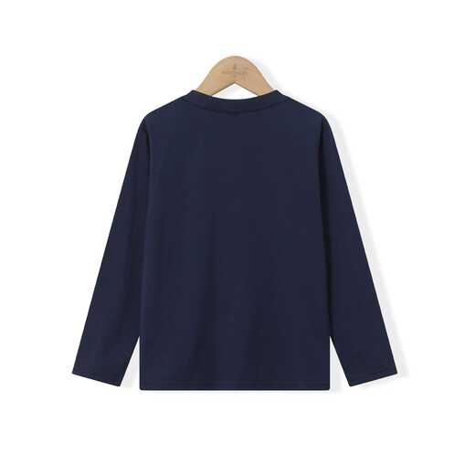 Montagut girls 2026 new ins Korean bear embroidered long-sleeved T-shirt spring and autumn versatile loose cotton bottoming shirt top