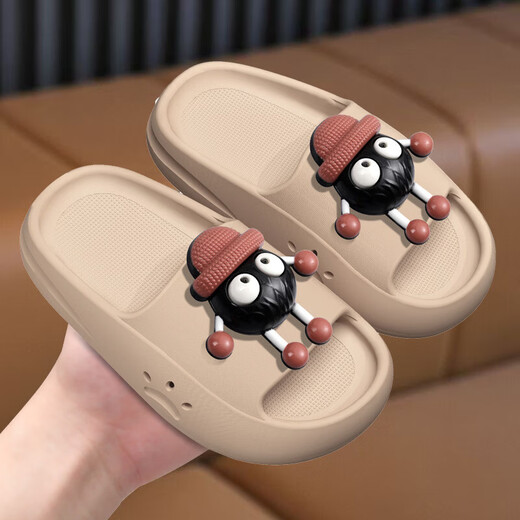 Children's slippers EVA slippers for boys and girls in summer cartoon cute soft-soled thick-soled children's outdoor sandals pink cartoon people 31