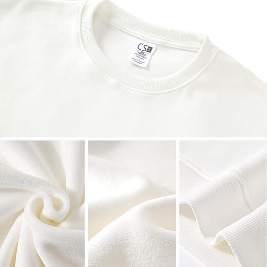 JEEP SPIRIT American heavy velvet thickened sweatshirt for men 2026 spring loose casual round neck printed long-sleeved top light green XL 150-180Jin Jin equals 0.5 kg