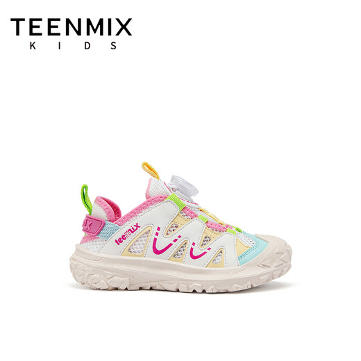 Tianmeiyi Children's Shoes Girls' Shoes 2026 New Summer Breathable Mesh Shoes Soft Sole Comfortable Breathable Children's Sports Shoes Peach Pink 31