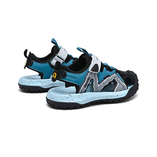 ABC KIDS Children's Shoes 2026 Spring New Baotou Sandals Sports Beach Shoes Hollow Casual Shoes Black Blue 30