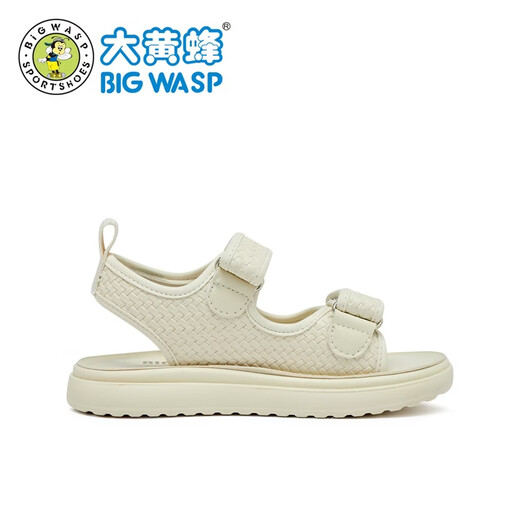 BIG WASP BIG WASP Children's Shoes Elementary School Sandals Girls Summer New Soft Bottom Non-Slip Comfortable Princess Beach Shoes Children's Shoes Beige 27