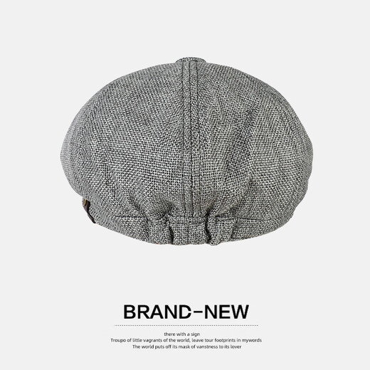 SOMUBAY hat men's spring and autumn beret middle-aged dad British retro progressive hat octagonal hat newsboy hat men's four-season hat gray one size fits 56-61CM