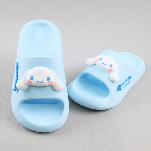 Genuinely authorized Sanrio cartoon EVA outdoor home cute children's slippers sky blue single layer 24 (can be worn if the foot length is 17cm)