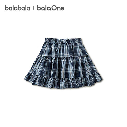 Balabala children's clothing children's half-length skirt girls 2026 summer new style small children and big children sweet short skirt bow blue tone 00488 170