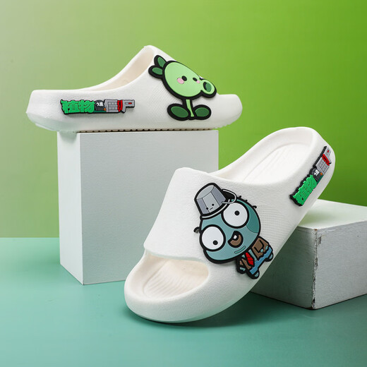 Children's slippers boys summer boys' slippers new non-slip indoor home soft bottom kids green 17 cm inner length size 24-25