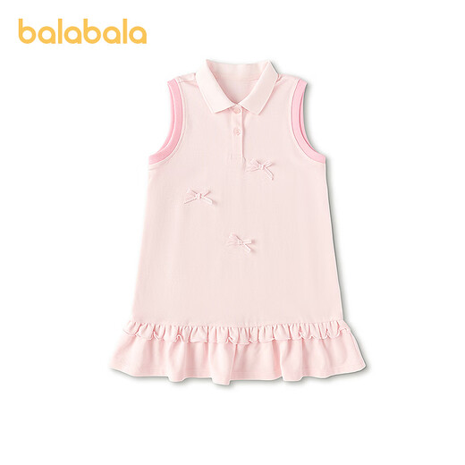 BALABALA balaOne BALABALA children's clothing girls skirt children's dress 2026 new summer cool knitwear pink A61334 80