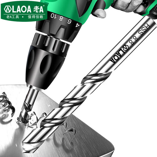 LAOA old A stainless steel drill bit 1mm-1mm high speed steel fully ground twist drill bit metal drill 9.8mm (1 piece)
