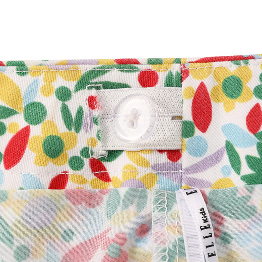 ELLE KIDS children's clothing floral print A-line culottes girls summer new French holiday bud-lined skirt