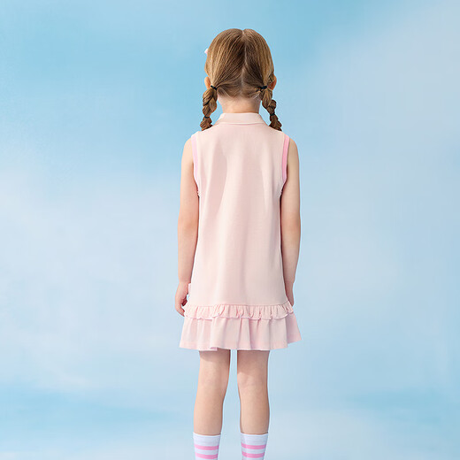 BALABALA balaOne BALABALA children's clothing girls skirt children's dress 2026 new summer cool knitwear pink A61334 80