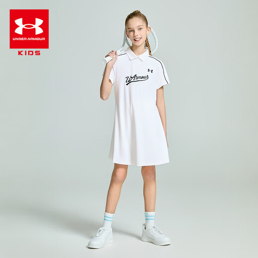 Under Armor girls' dress spring and summer sports training casual simple polo collar short-sleeved skirt 262220424