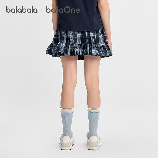 Balabala children's clothing children's half-length skirt girls 2026 summer new style small children and big children sweet short skirt bow blue tone 00488 170