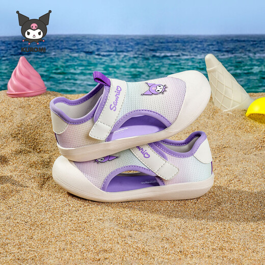 Hello Kitty children's shoes children's shoes running shoes toe-cap shoes girls sandals indoor shoes girls non-slip breathable mesh purple 28