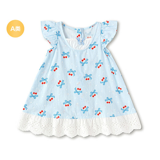 Bala Bala One baby dress baby princess dress 2026 new sweet, cute and elegant blue tone 00388 80