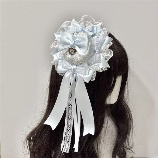 Beast Spring Cat Tart original handmade blue top hat with holy g gorgeous Lolita small things sweet and versatile hair accessories bow light blue top hat in stock