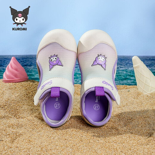 Hello Kitty children's shoes children's shoes running shoes toe-cap shoes girls sandals indoor shoes girls non-slip breathable mesh purple 28