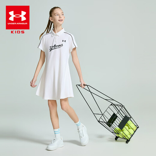 Under Armor girls' dress spring and summer sports training casual simple polo collar short-sleeved skirt 262220424