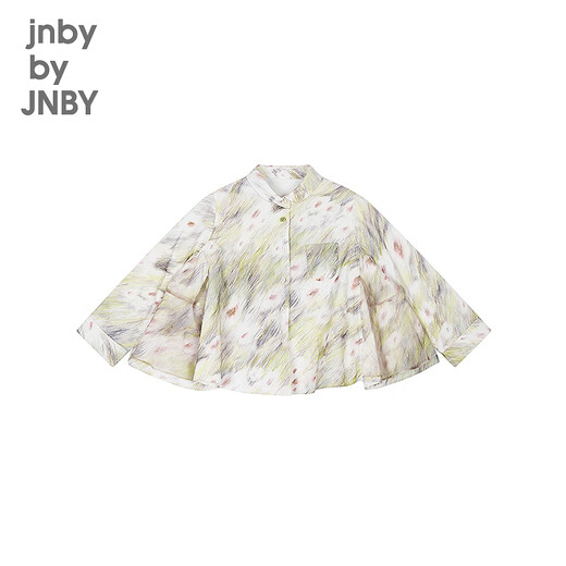 Jnby by JNBY new Jiangnan Buyi children's long-sleeved shirt A-shaped shirt collar oversiz26 spring girls 1Q2210910 795/yellow gray 160 cm