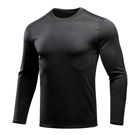 Longya B2 level thermal functional crew neck shirt PRO version autumn and winter outdoor thermal underwear tops for men, Extreme Night Black S (Height 175 Weight 135-155 Jin Jin equals 0.5 kg)