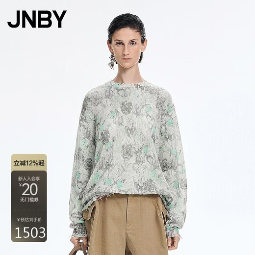 Jiangnan Buyi (JNBY) Shopping mall same style 26 spring new arrival wool sweater pullover 5Q2313100 315/green coffee series S
