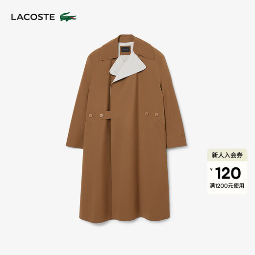 LACOSTE French Crocodile 2025 Autumn and Winter Show Series Uniform Coats for Men and Women|BH4563 52I/khaki brown/off-white M