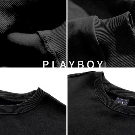 Playboy (PLAYBOY) Chinese style Shan Hai Jing sweatshirt men's 2026 spring new loose casual top trendy couple jacket apricot 3XL 160-180