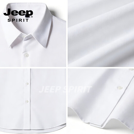JEEP SPIRIT long-sleeved shirt men's business casual shirt men's non-iron anti-wrinkle professional formal top men green 38