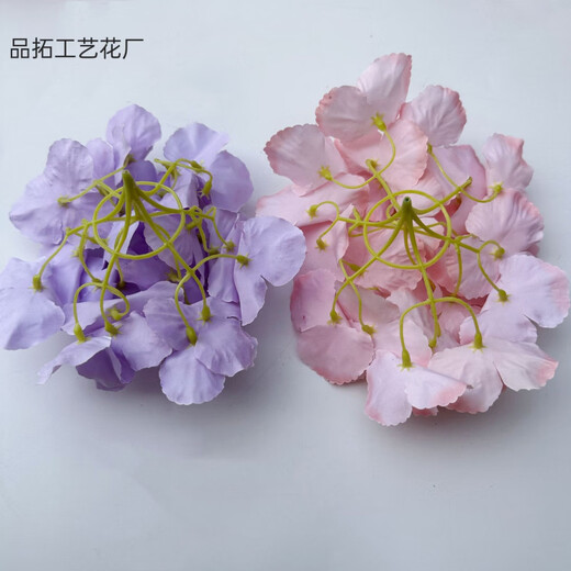 Yaowanxi hydrangea artificial flower wedding arrangement handmade flower arrangement material flower wall flower row flower art soft decoration fake flower wholesale orange x20