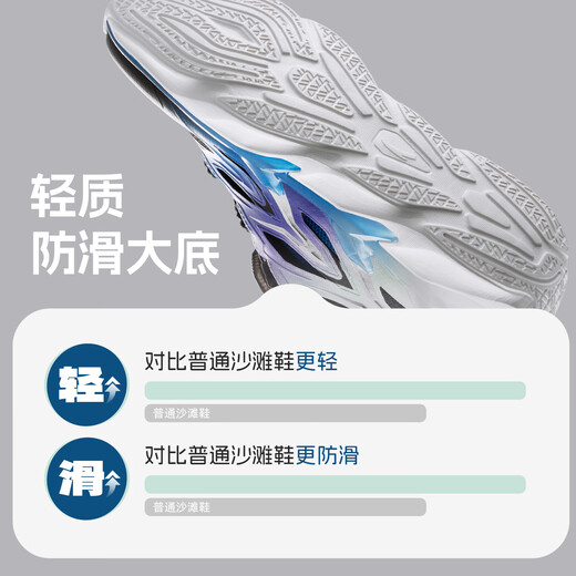 ANTA Children's Sandals Men's Big Children's Beach Shoes 2026 Summer New Bow Speed ​​Baotou Physical Education Class Frame Sports Running Shoes Black/Exciting Blue/Fluorescent Equatorial Green-2 37 Size