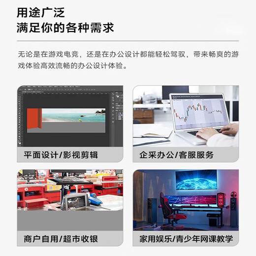 Intel game office desktop computer complete CPU Core i5i7i9 liter twelve-core office black myth host 1 Core i3/8G memory/620G hard drive single host