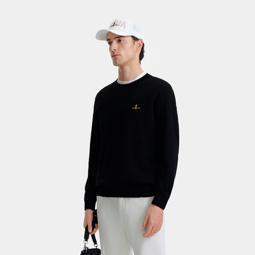 Biyinlefen 2025 new autumn and winter casual commuting style simple sheep wool skin-friendly soft versatile round neck cardigan for men