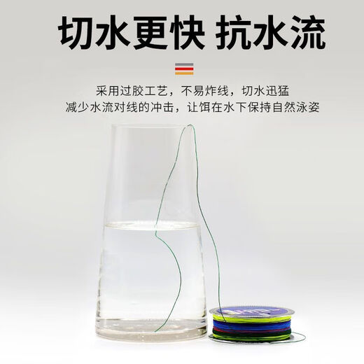 Chuyu 100M special PE line for Luya line, long-range powerful marlin line, main line, sub-line, high-horsepower fishing line, strong pulling force, 4 braids, 1000 meters (ten meters in one color), 1000 meters 2.0#