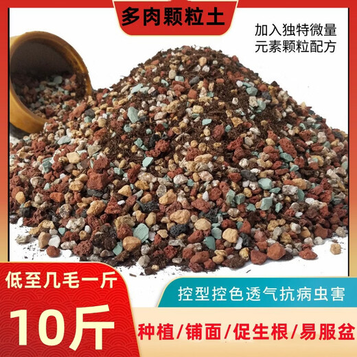 Succulent soil granular soil special nutritional soil succulent plant planting paving stone leaf insert imported peat flower soil full particles 10Jin Jin equal to 0.5kg 3-5mm