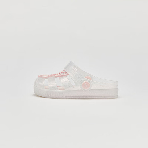 DAVE&BELLA 2026 new summer style girls' casual toe-toe sandals, baby girls' soft-soled shoes, children's fashionable children's shoes, outdoor slippers, pearlescent color, in stock 22 (shoe inner length 14.5cm)